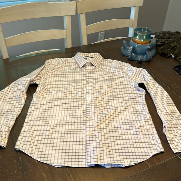 Old Navy Other - Old Navy Men’s Long Sleeve Button up Dress shirt.  Size L.  White with black.